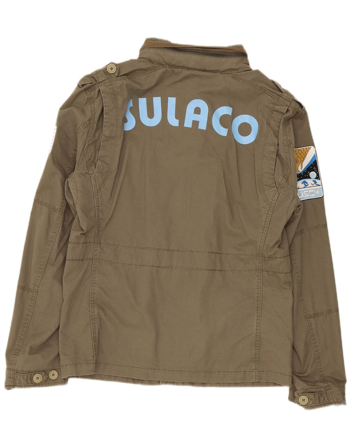 Brandit Chaqueta militar gráfica para hombre UK 38 Algodón caqui mediano