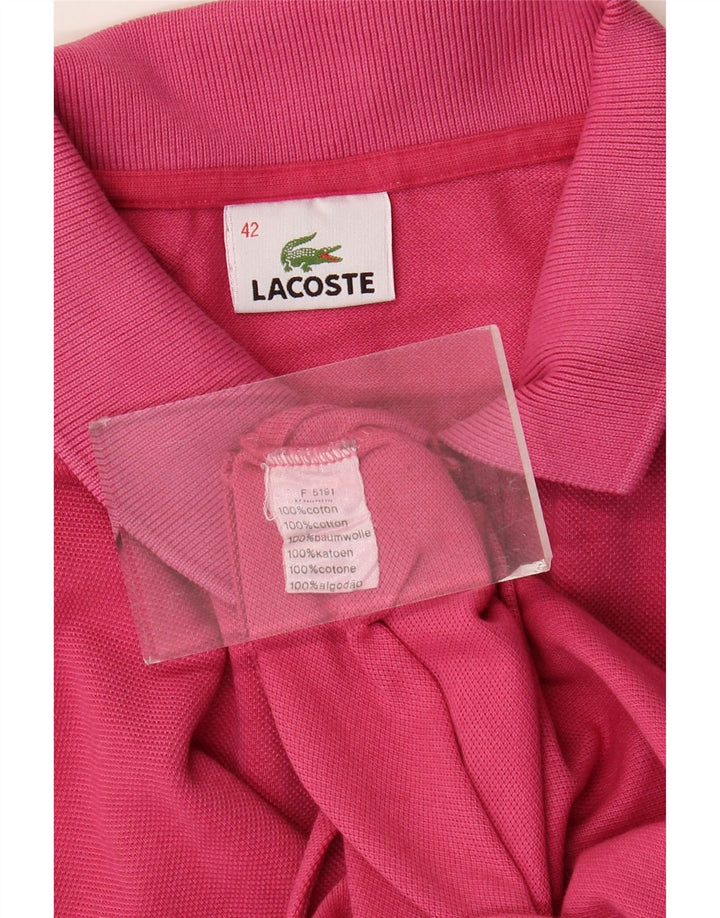 Polo Lacoste para mujer talla 42 algodón rosa grande