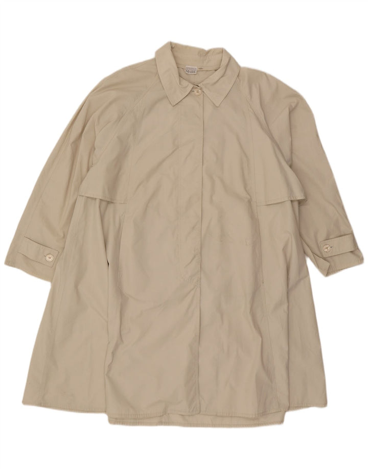 Andrea Mare Gabardina holgada para mujer UK 44 Poliéster beige medio
