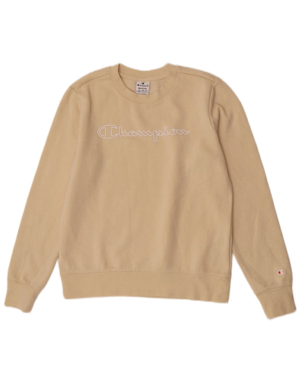 Champion Sudadera Gráfica para Mujer Jumper UK 12 Algodón Amarillo Medio