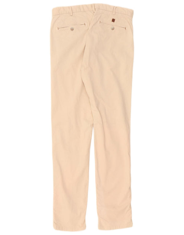 Massimo Dutti Pantalón Chino Slim Fit para Hombre EU 42 Large W32 L34 Beige Algodón