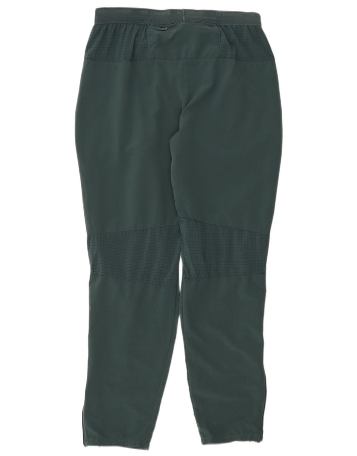 NIKE Womens Dri Fit Tracksuit Trousers UK 14 Large Green Polyester