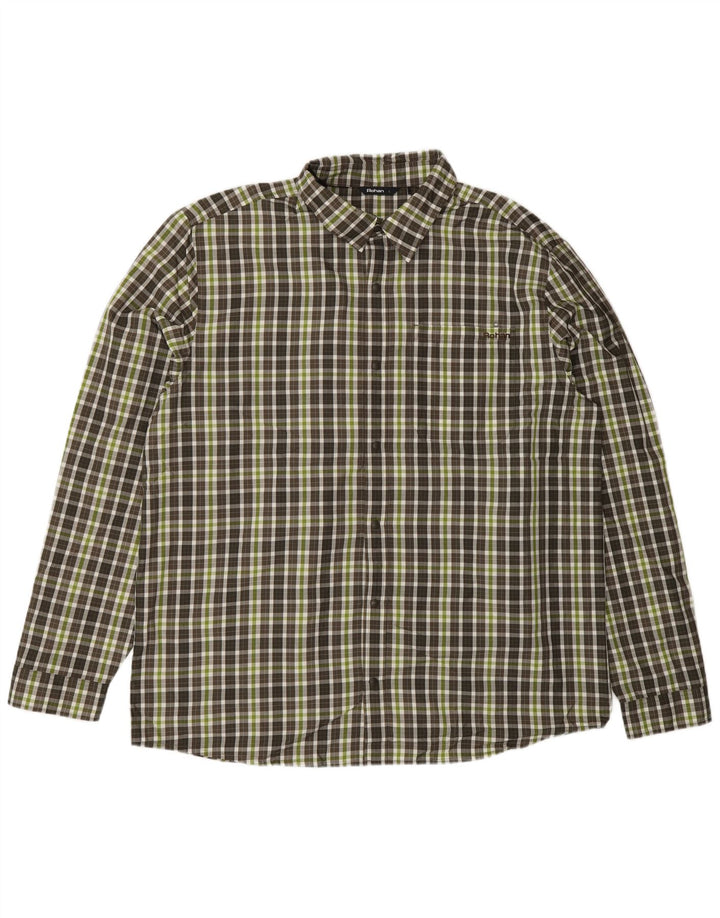 Camisa Rohan Hombre Grande Cuadros Verde Poliéster