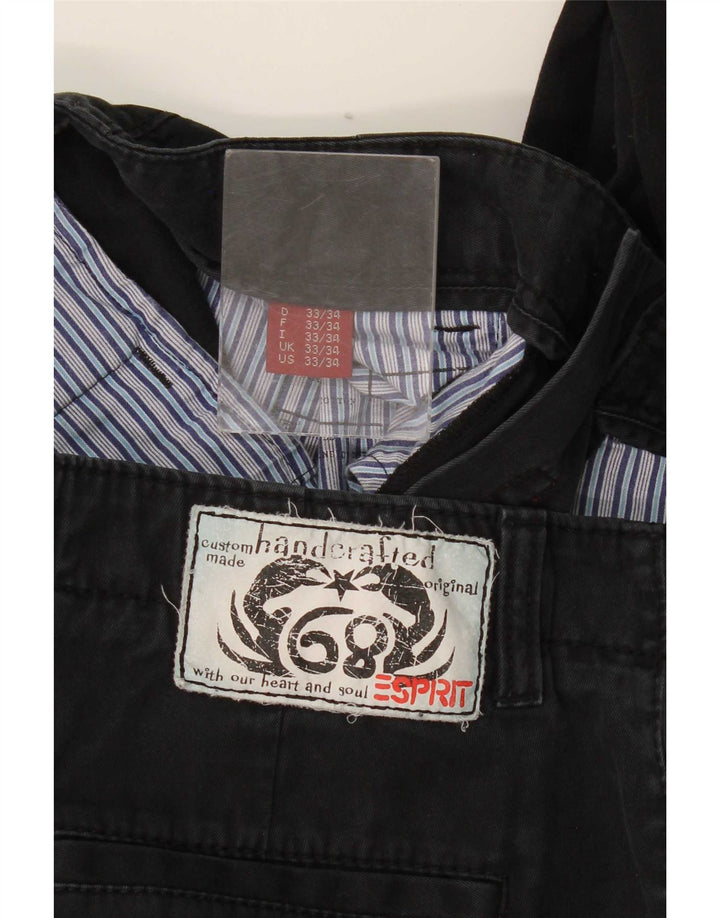 Esprit Pantalones informales rectos para hombre W33 L31 Black