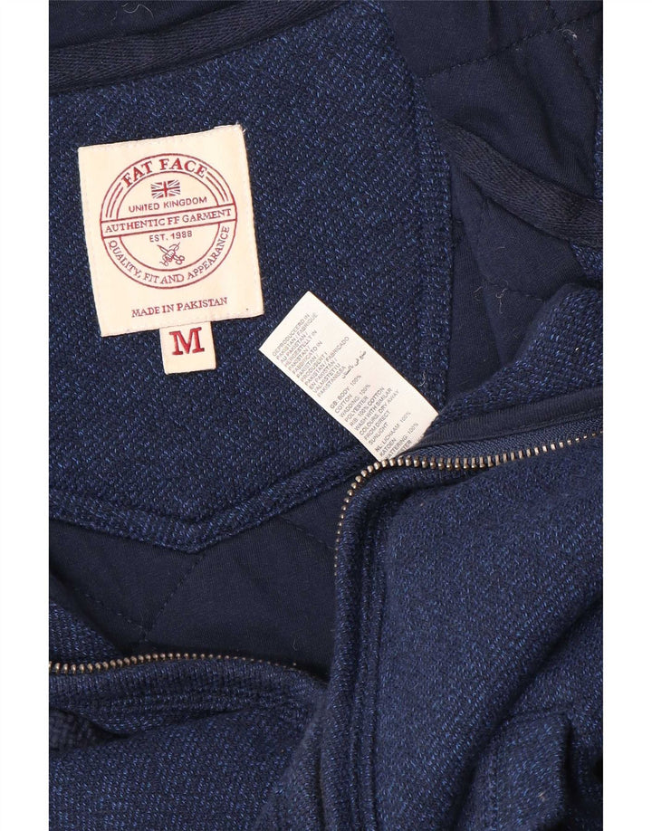 Sudadera con capucha y cremallera para hombre Fat Face Algodón azul marino mediano