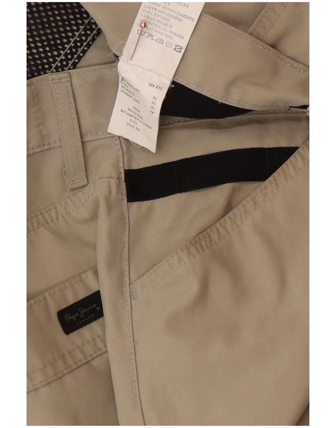 PEPE JEANS Pantalón Casual Recto Mujer W31 L34 Algodón Beige