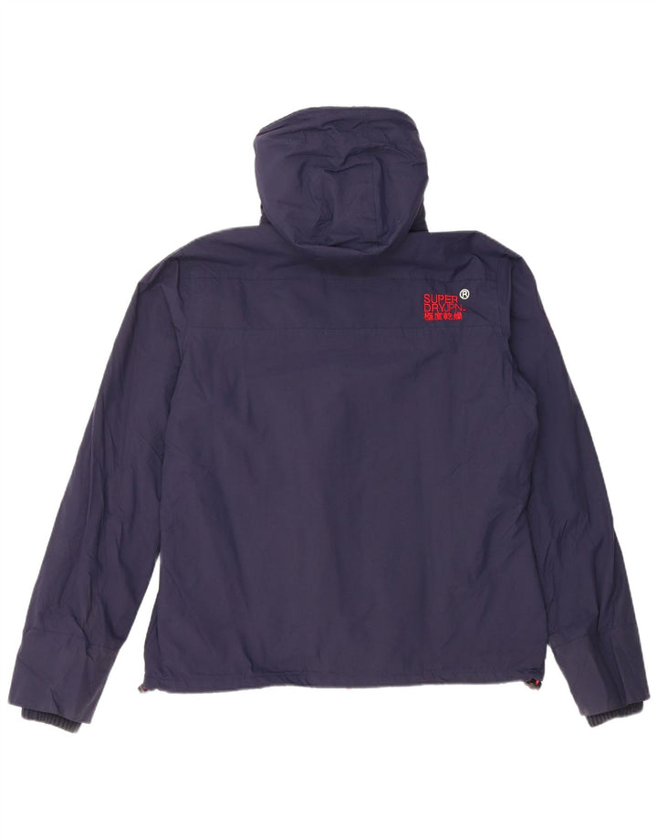 SUPERDRY Chaqueta cortavientos con capucha Windcheater para hombre UK 42 XL Azul marino