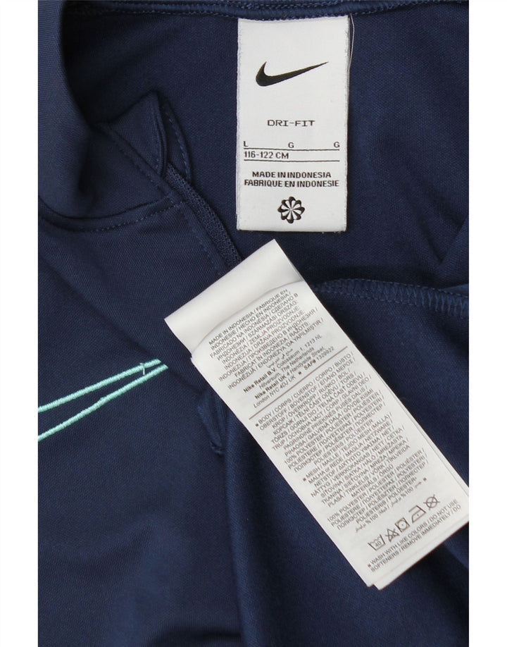 Nike Boys Dri Fit Jersey Chándal Top 12-13 años Grande Azul Marino