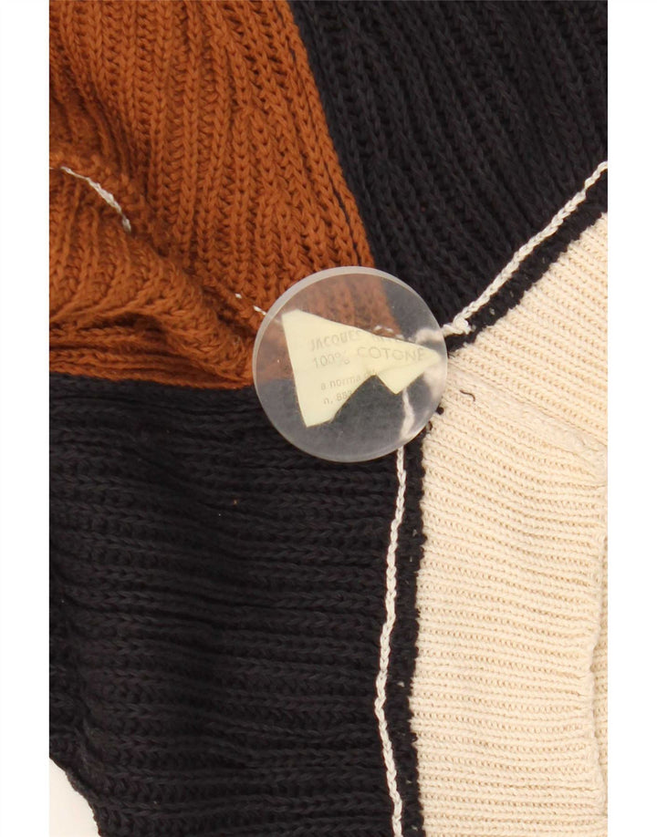 Vintage mujer 1/2 manga barco cuello jersey suéter IT 44 medio multicolor