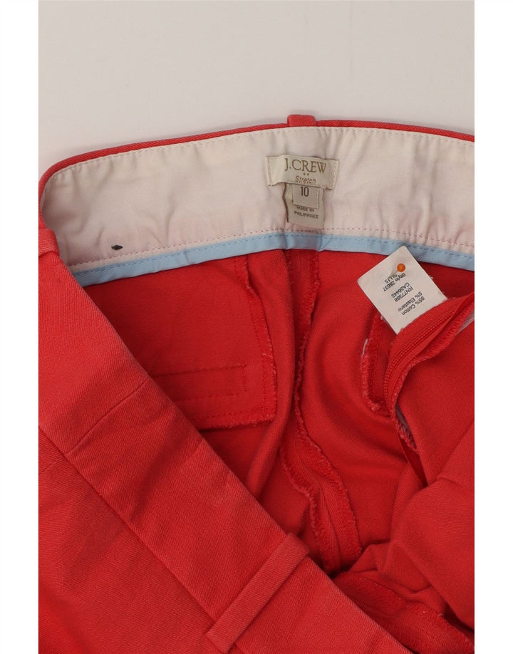 J. CREW Pantalones cortos ajustados para mujer US 10 Large W32 L25 Rojo