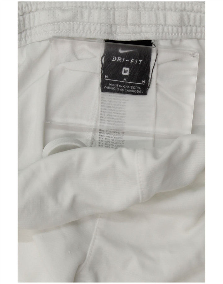 Pantalones cortos deportivos Nike Dri Fit para hombre poliéster blanco mediano