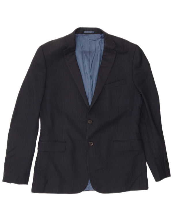 John Lewis Chaqueta Blazer Slim Fit con 2 Botones para Hombre UK 42 XL Lana Azul Marino