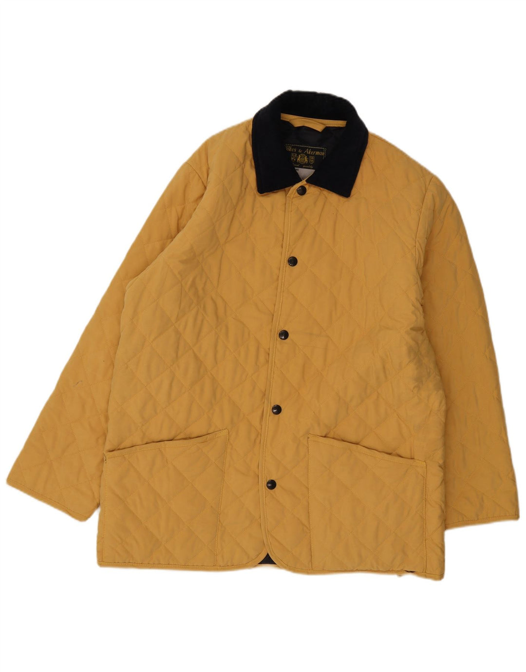 Wilkes&Akerman Chaqueta acolchada para hombre UK 38 Poliéster amarillo medio