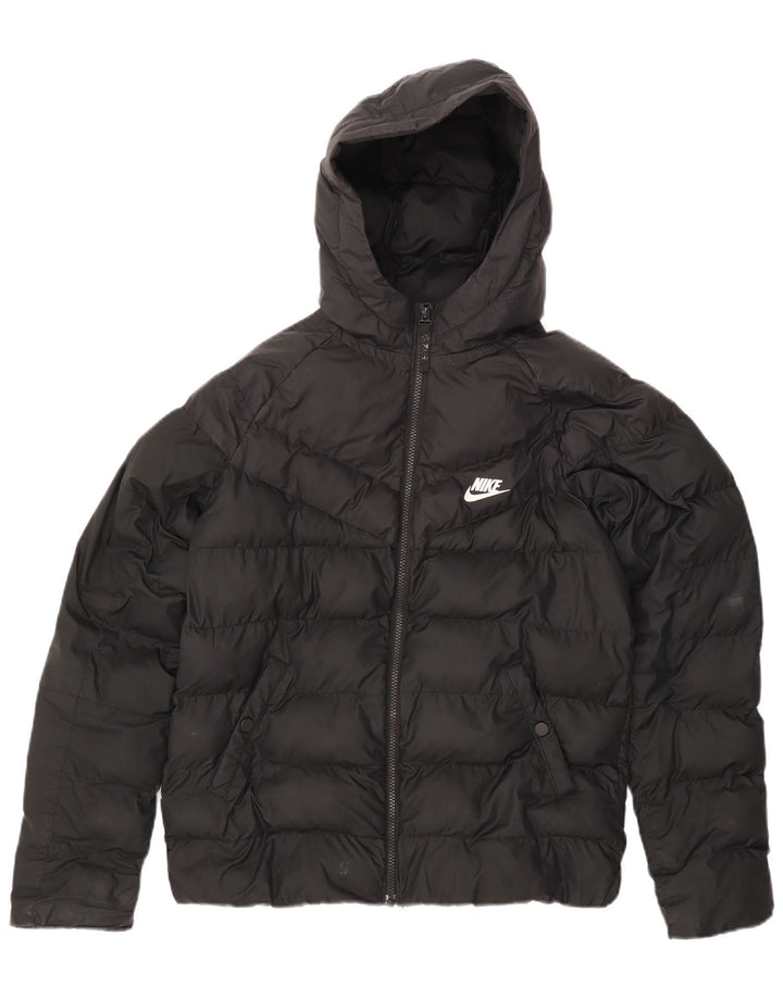 Nike Chaqueta acolchada con capucha para niño 13-14 años XL Negro Poliéster