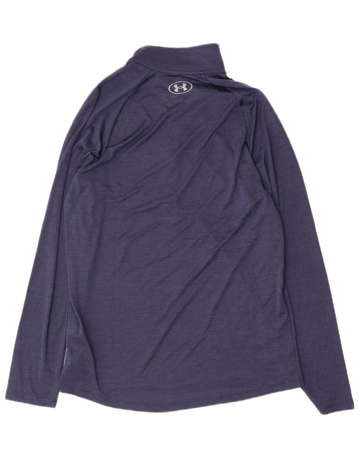 Under Armour Hombre Zip Neck Jersey Chándal Top Medium Azul Marino