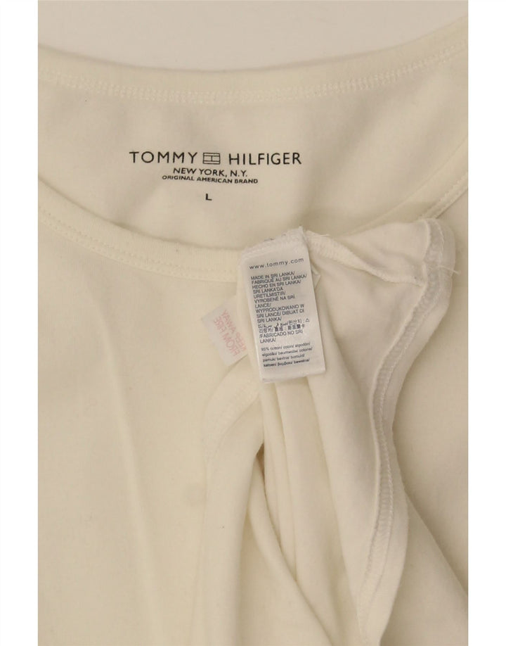 Tommy Hilfiger - Camiseta para hombre, talla grande, algodón blanco