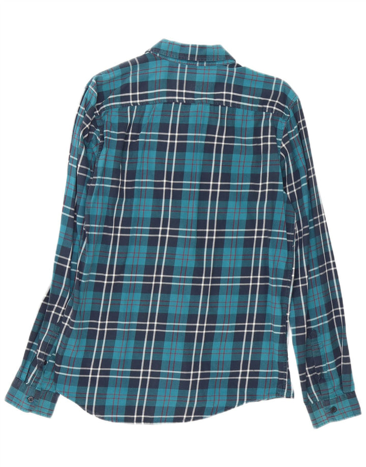 Jack Wills Camisa de franela de corte clásico de algodón a cuadros en azul medio para hombre