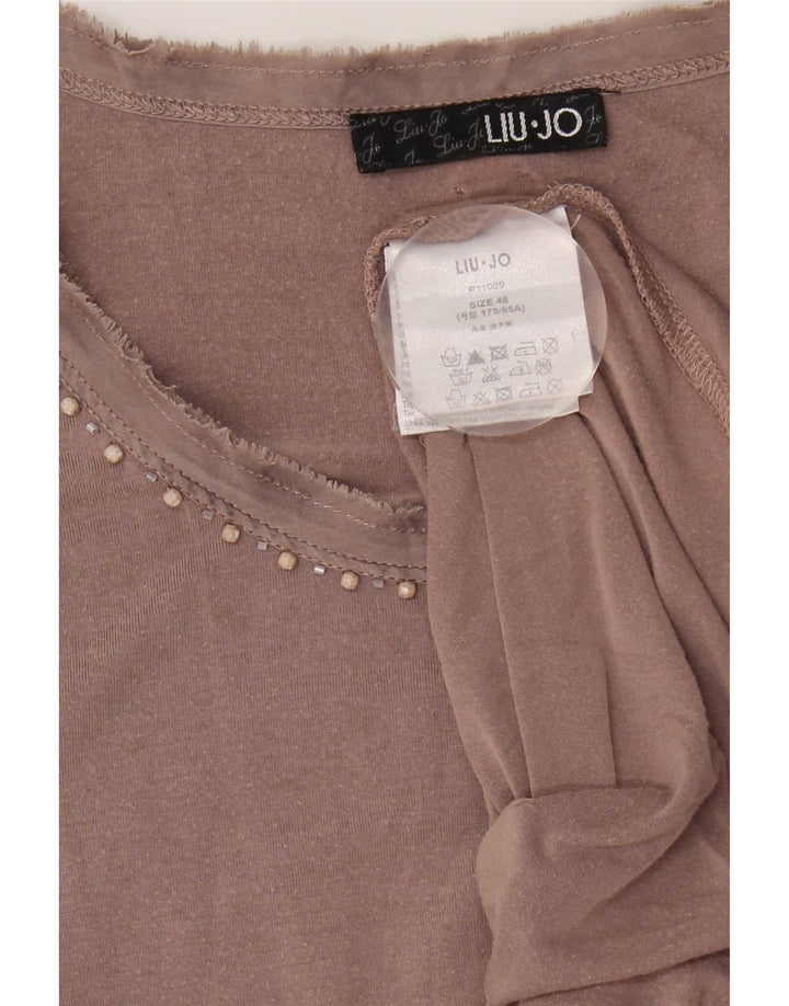 Liu Jo Vestido recto sin mangas para mujer IT 46 Large Marrón Modal