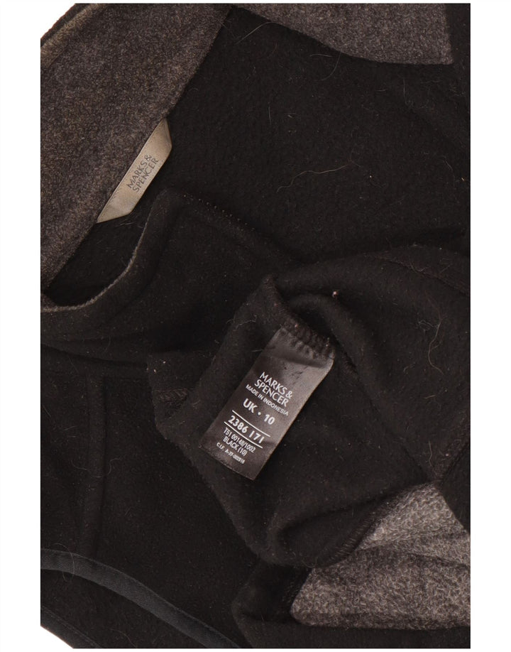 Marks & Spencer Chaleco polar para mujer UK 10 Small Poliéster negro