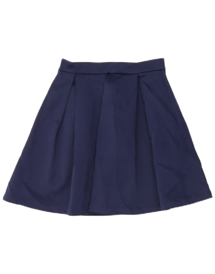 GUESS Falda acampanada para mujer W28 Poliéster azul marino medio