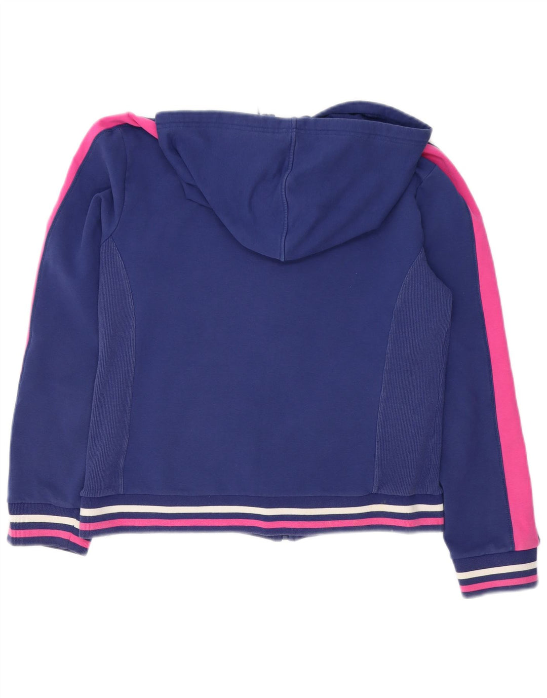ELLESSE Suéter con capucha y cremallera para mujer Reino Unido 40 Grande Azul marino Colorblock
