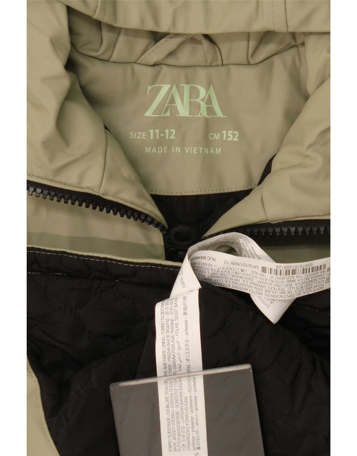 Zara Chubasquero con capucha para niño 11-12 años Caqui Poliéster