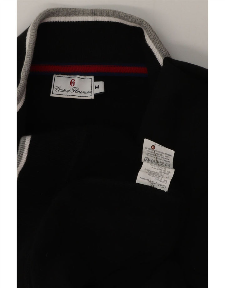 Conte of Florence Chándal para hombre Chaqueta superior Algodón negro mediano