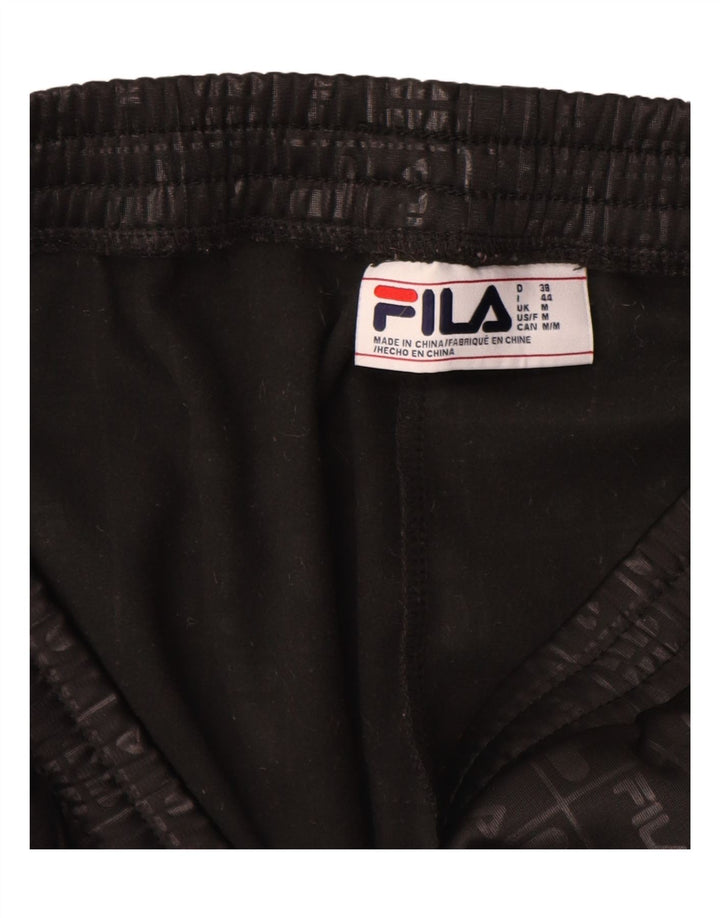 Fila Pantalones de chándal gráficos para mujer UK 44 Medium Black Colourblock