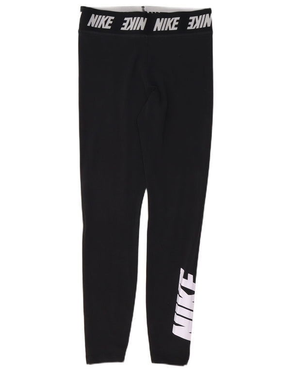 NIKE Leggings gráficos para mujer UK 44 Mediano Algodón negro