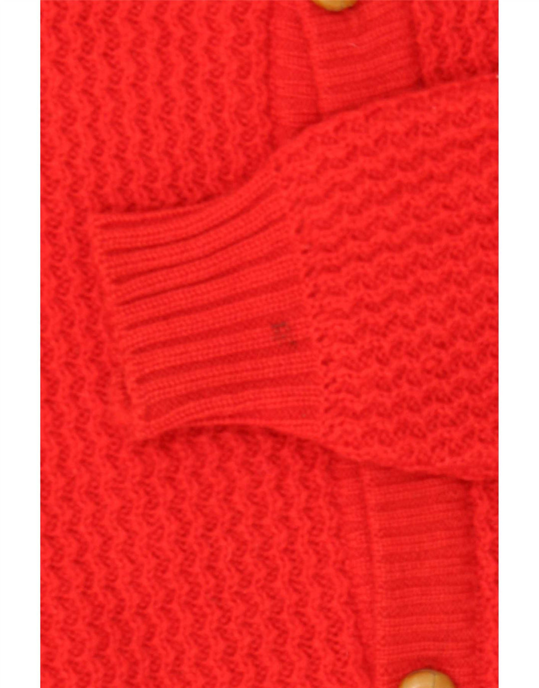 Vintage hombres Cardigan suéter medio rojo