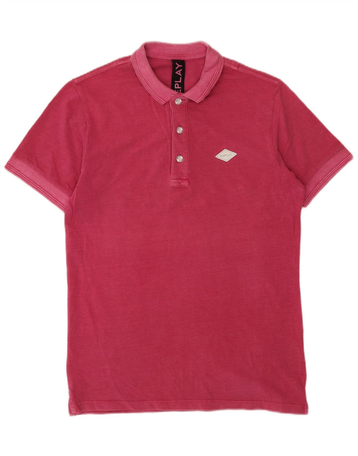 REPLAY Polo Hombre Small Rosa Algodón