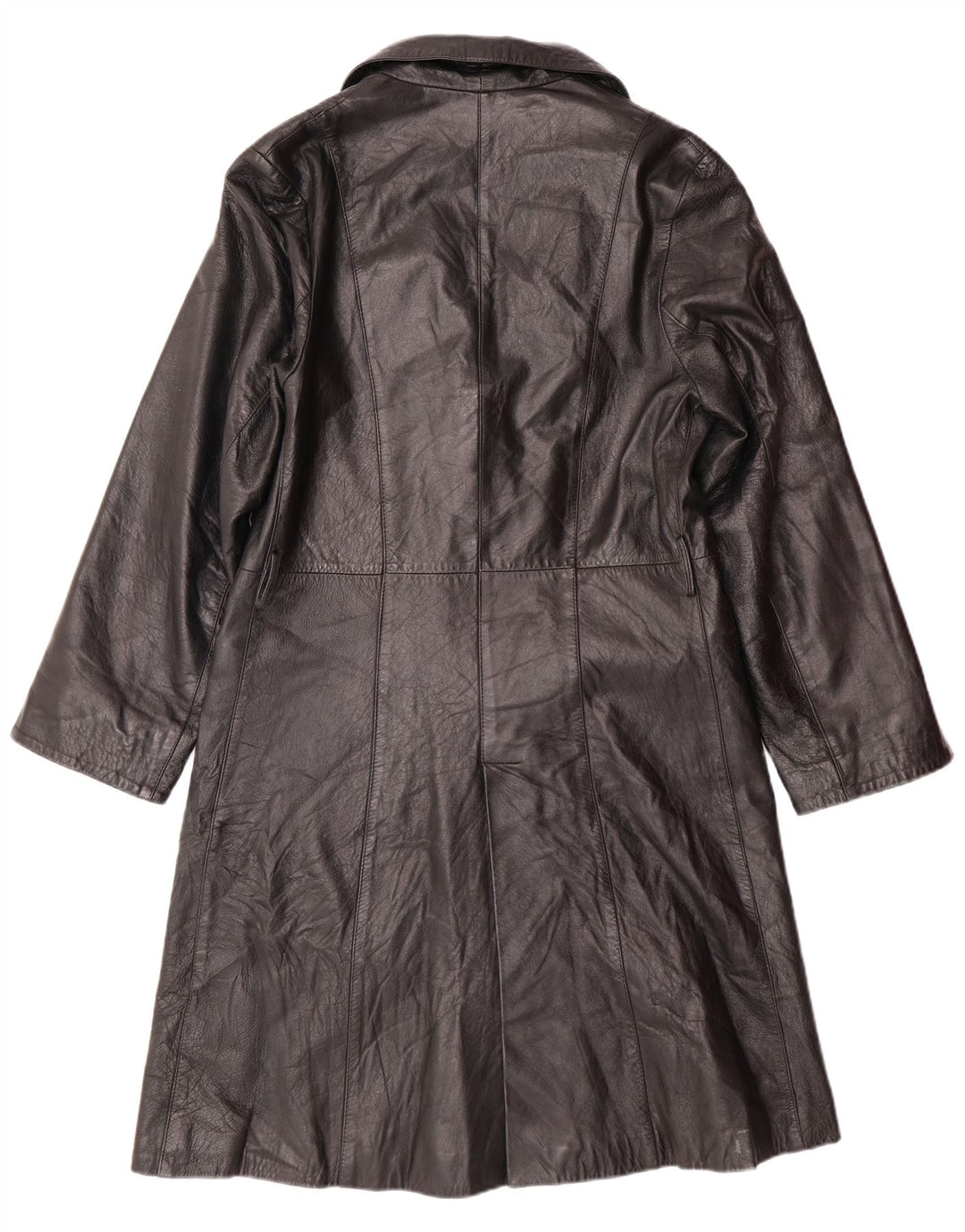 NUEVA COLECCIÓN Abrigo de Piel Mujer IT 44 Medio Cuero Negro