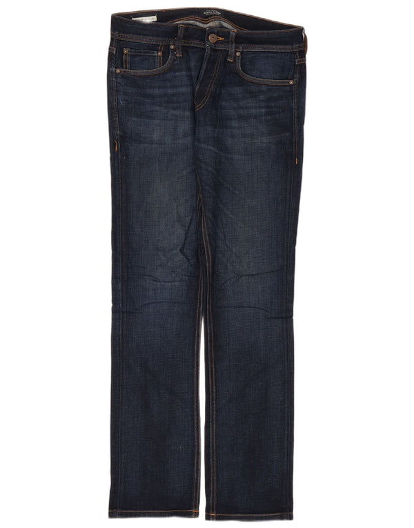 Jack & Jones Vaqueros rectos de corte regular Clark para hombre W30 L32 Algodón azul marino