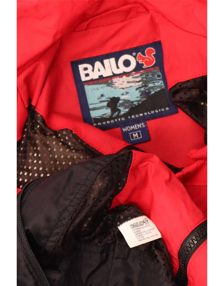 Bailo Chaqueta impermeable extragrande con capucha para mujer, talla 40, talla mediana, color rojo poliamida
