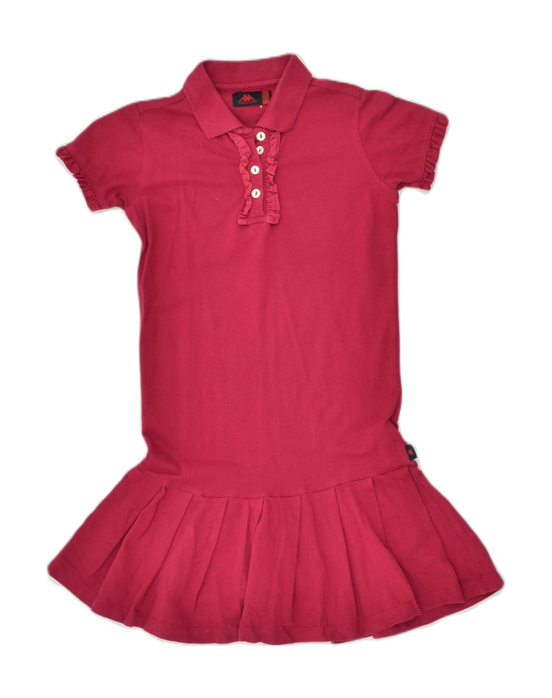 KAPPA Girls Polo Dress 9-10 Years Burgundy Cotton | Vintage Kappa | Thrift | Second-Hand Kappa | Used Clothing | Messina Hembry 