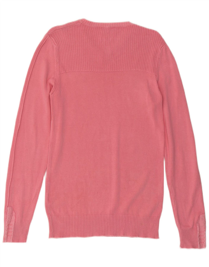 MOSCHINO Jersey con Cuello de Pico Small Rosa Algodón Hombre