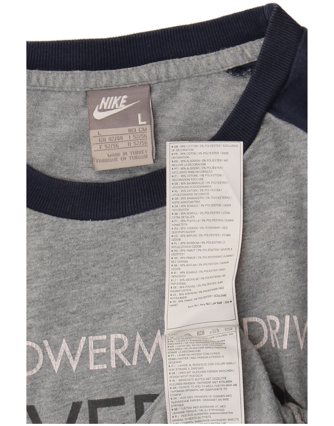 Camiseta NIKE USA Graphic para hombre, talla grande, color gris, algodón