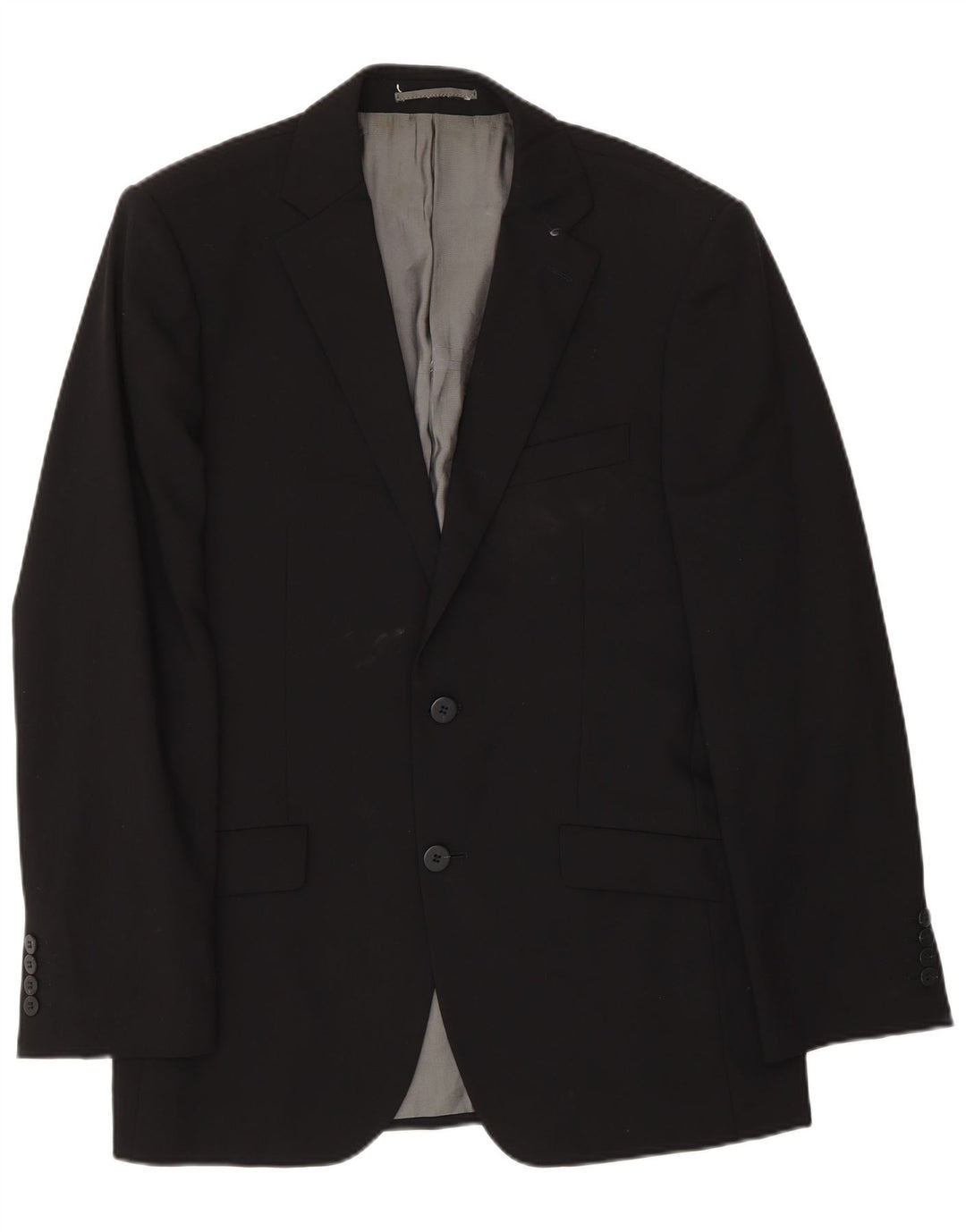 Pierre Cardin Chaqueta Blazer de 2 Botones para Hombre UK 38 Mediana Lana Negra