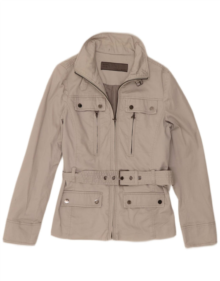 Zara Mujer Chaqueta Utilitaria Reino Unido 44 Grande Beige