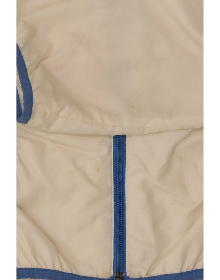 Puma - Chaqueta impermeable con capucha para mujer, talla 40, nailon blanco grande