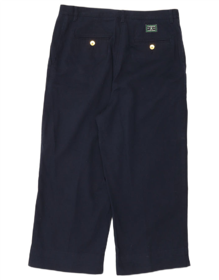 RALPH LAUREN Womens Cropped Trousers US 10 Large W30 L23 Navy Blue