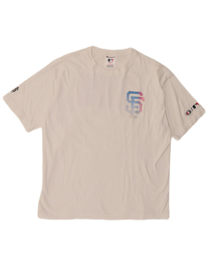 Champion San Francisco Graphic Camiseta para hombre, talla pequeña, color blanco