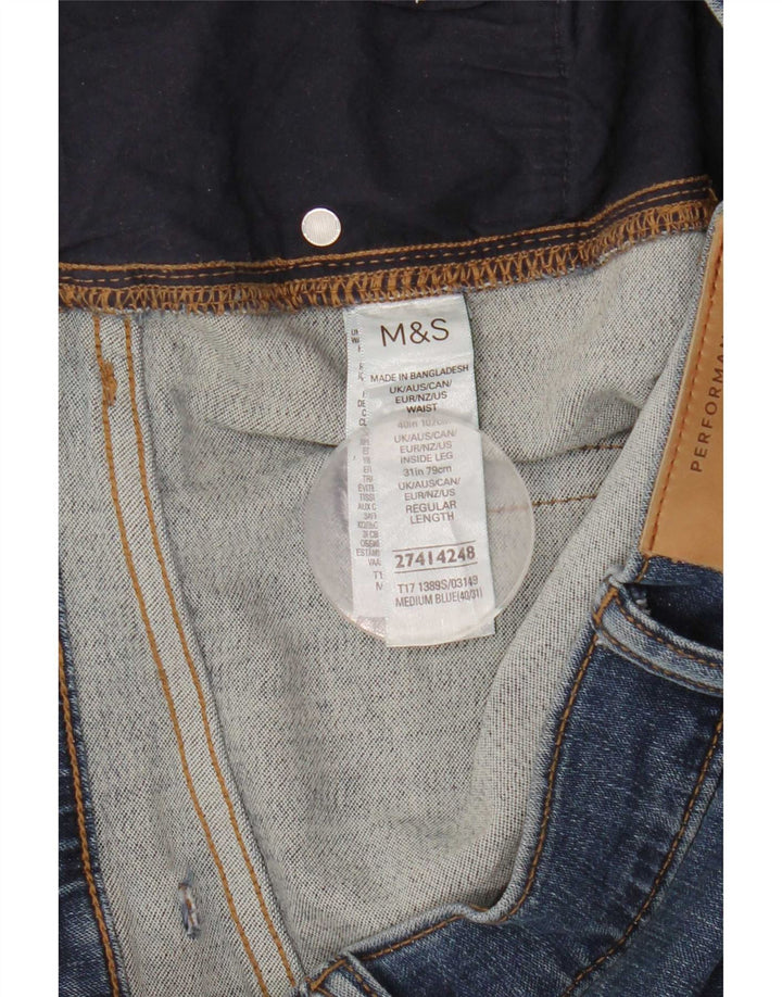 Marks & Spencer Vaqueros ajustados para hombre W40 L31 Algodón azul