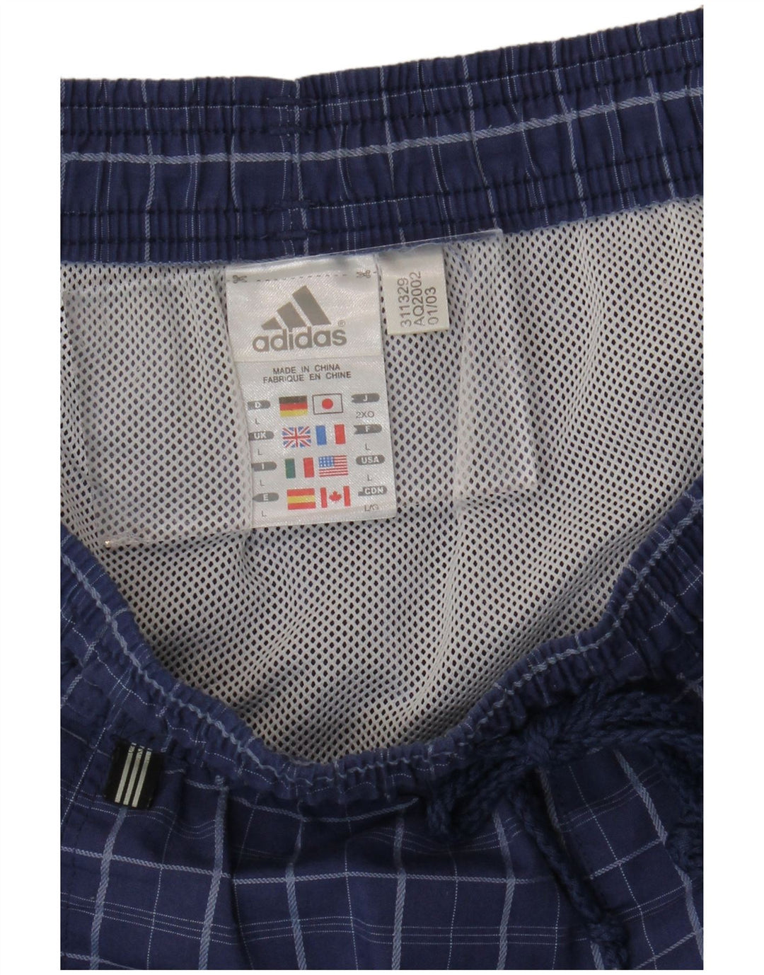 Bañador ADIDAS Hombre Grande Azul Cuadros Poliéster