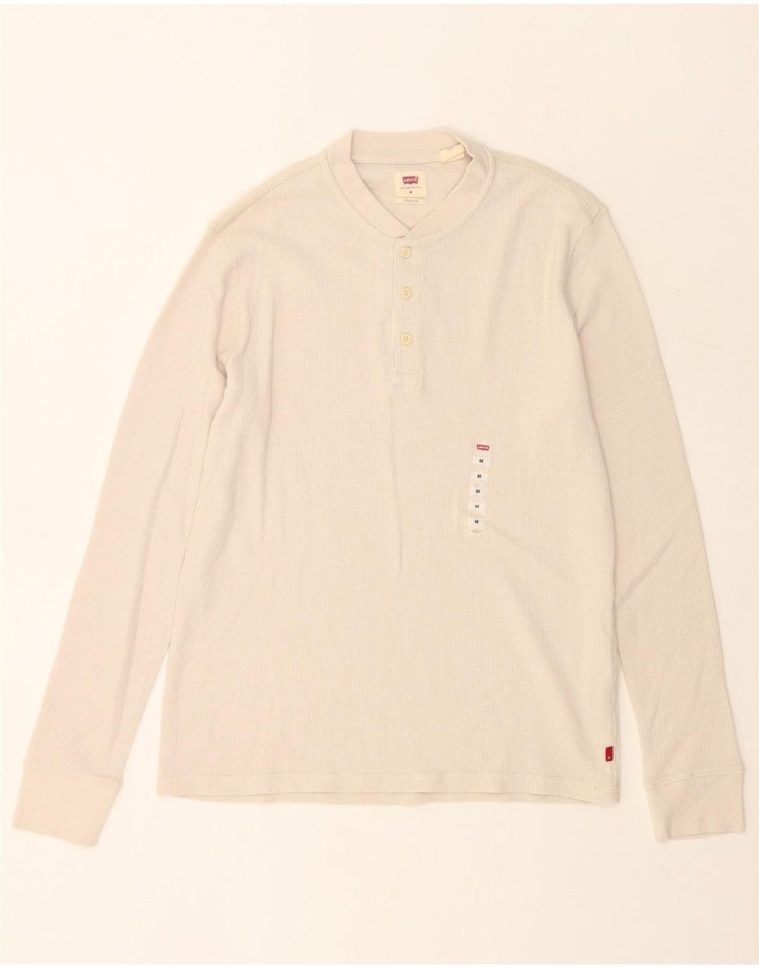 Levi's Hombre Standard Top Manga Larga Algodón Beige Medio