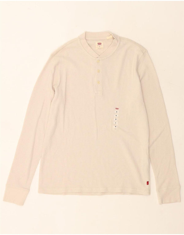 Levi's Hombre Standard Top Manga Larga Algodón Beige Medio