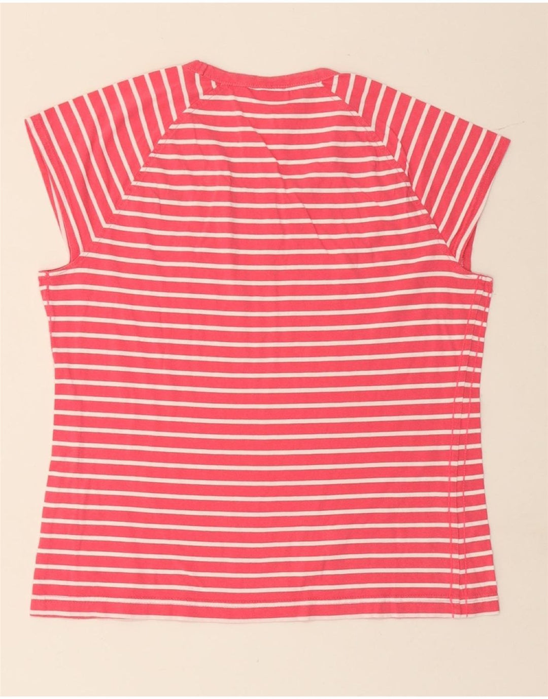 PUMA Camiseta ajustada para mujer UK 46 Large Pink Stripes