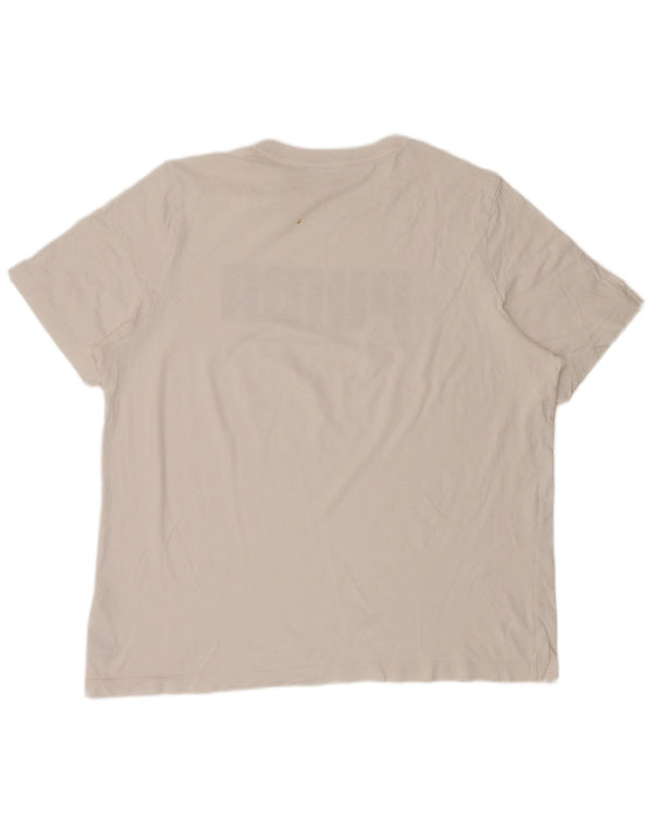 Puma Camiseta gráfica para hombre Top XL Algodón blanco