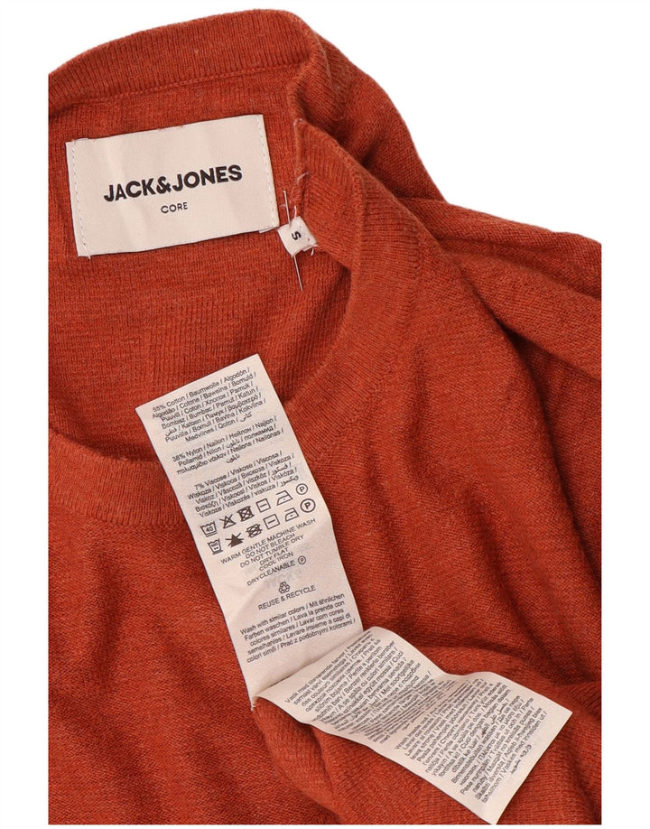 Jack & Jones Hombre Top Manga Larga Small Algodón Naranja