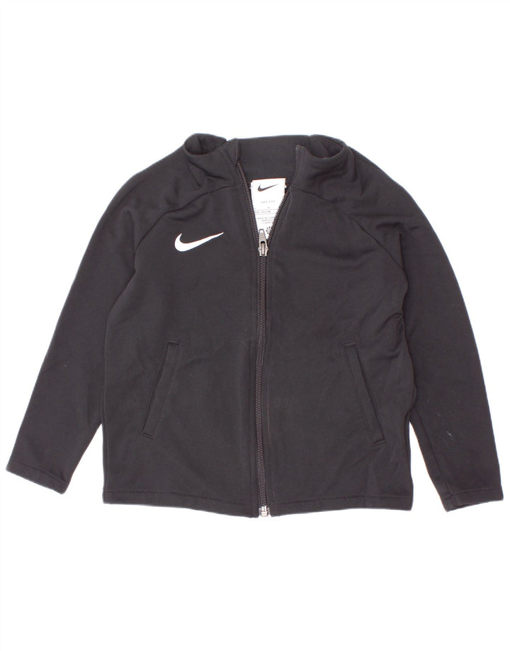 Nike Dri Fit Chándal Top Chaqueta para Niñas 4-5 Años Pequeño Negro Poliéster